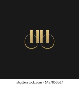 Luxurious trendy monogram HH initial based letter icon logo.