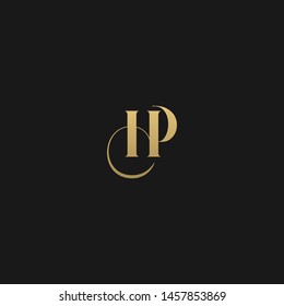 Luxurious trendy monogram HP initial based letter icon logo.