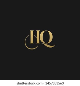 Luxurious trendy monogram HQ initial based letter icon logo.
