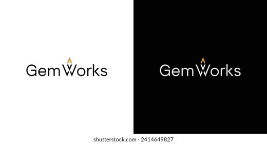 Luxurious and unique gem logo design 7