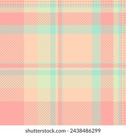 Luxurious vector background seamless, retail pattern fabric check. Lady plaid tartan texture textile in light and red colors.
