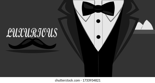 luxurious vector, gentleman luxurious design