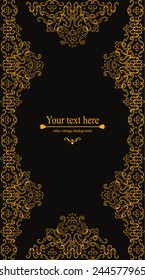 luxurious Victorian retro background, pattern with curls for your creativity, a template for a flyer or invitation, envelope, gift card. vector illustration
