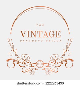 Luxurious vintage art nouveau badge vector