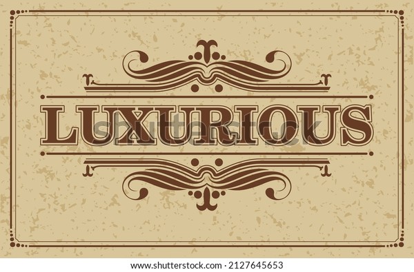 Luxurious Vintage сalligraphic design\
border, Retro Monogram design elements, Flourish calligraphy\
monogram, Vector\
illustration