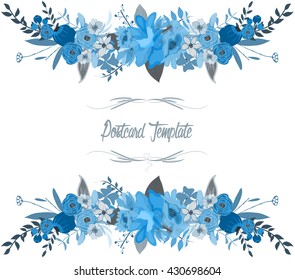 Luxurious vintage frame of color peony label