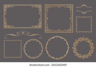 A luxurious vintage style frame design set