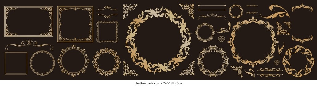 A luxurious vintage style frame design set