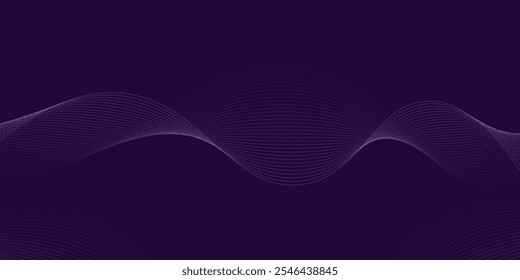 Luxurious Violet Particle Flow Texture in a Dynamic Wave Pattern, Suitable for Stylish Wallpapers, Innovative Web Designs, and Forward-Thinking Advertising Campaigns