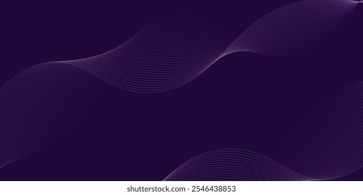 Luxuosa Textura de Fluxo de Partículas Violeta em um Padrão de Onda Dinâmico, Adequado para Papéis de Parede Elegantes, Designs Inovadores da Web e Campanhas Publicitárias de Pensamento Avançado