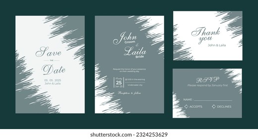 Luxurious Wedding invitation card template