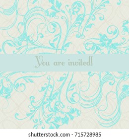 Luxurious wedding invitation soft and tender color
