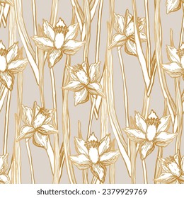 Luxurious wedding pattern background with golden lines, flowers and botanical leaves, organic shapes, watercolor. Abstract art background vector design for wedding and VIP cover template.