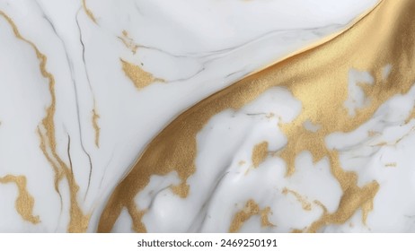 Luxurious white Carrara statuaries marble texture background. Calacatta glossy marble with golden streaks. Luxury White Gold Marble texture background vector. Panoramic Marbling texture design.