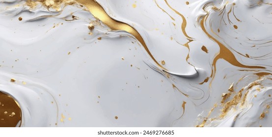 Luxurious white Carrara statuaries marble texture background. Calacatta glossy marble with golden streaks. Luxury White Gold Marble texture background vector. Panoramic Marbling texture design.