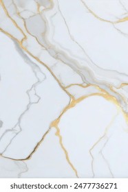 Luxurious white Carrara statuaries marble texture background. Calacatta glossy marble with golden streaks. Luxury White Gold Marble texture background vector. Panoramic Marbling texture design.