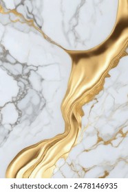 Luxurious white Carrara statuaries marble texture background. Calacatta glossy marble with golden streaks. Luxury White Gold Marble texture background vector. Panoramic Marbling texture design.