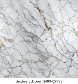 Luxurious white Carrara statuaries marble texture background. Calacatta glossy marble with golden streaks. Luxury White Gold Marble texture background vector. Luxurious floor marbling texture design.