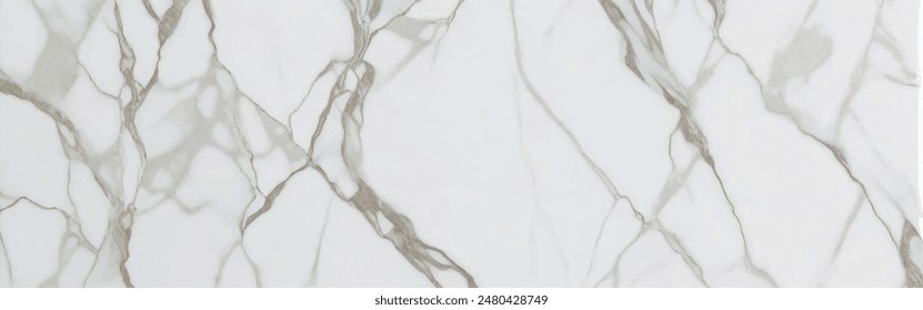 Luxurious white Carrara statuaries marble texture background. Calacatta glossy marble with golden streaks. Luxury White Gold Marble texture background vector. Luxurious floor marbling texture design.