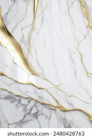 Luxurious white Carrara statuaries marble texture background. Calacatta glossy marble with golden streaks. Luxury White Gold Marble texture background vector. Luxurious floor marbling texture design.