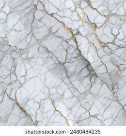 Luxurious white Carrara statuaries marble texture background. Calacatta glossy marble with golden streaks. Luxury White Gold Marble texture background vector. Luxurious floor marbling texture design.