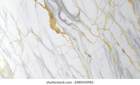 Luxurious white Carrara statuaries marble texture background. Calacatta glossy marble with golden streaks. Luxury White Gold Marble texture background vector. Luxurious floor marbling texture design.