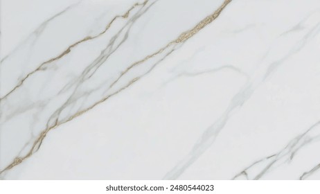 Luxurious white Carrara statuaries marble texture background. Calacatta glossy marble with golden streaks. Luxury White Gold Marble texture background vector. Luxurious floor marbling texture design.