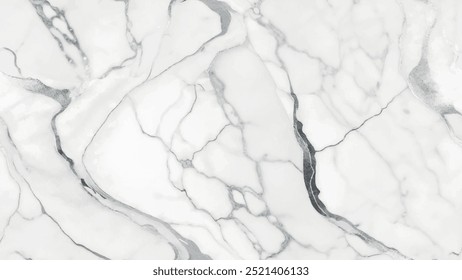 Luxuoso branco Carrara estatuárias fundo de textura de mármore. Calacatta mármore brilhante com listras douradas. Vetor de fundo de textura de mármore branco de luxo. Design de textura marmoreada de piso luxuoso.