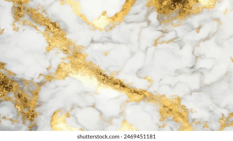 Lujoso fondo de mármol blanco y dorado texturizado. Mármol italiano de lujo de Carrara para suelo. Mármol de ónix pulido de diseño Abstractas con efecto de salpicadura dorada de alta resolución.