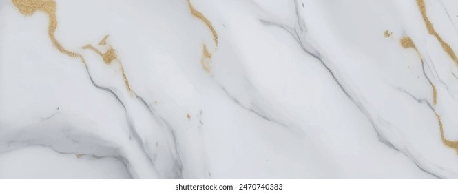 Luxurious white and gold marble textured background. Luxury Italian Carrara marble for floor. Abstract design polished onyx marble with high resolution golden splatter effect.