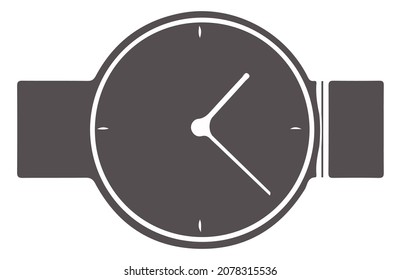 Luxurious Wrist Watch For Women Or Men, Isolated Clock For Fashionable Look And Apparel. Classic And Stylish Accessories, Shop Or Store With Unisex Model Design. Vector In Flat Style Illustration