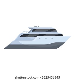 Luxurious yacht sailing on the sea, perfect for travel and vacation concepts