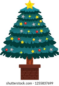 Luxuriously decorated Christmas tree