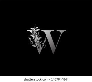 Luxurous Silver W Letter Logo, perfect for fashion, restaurant, cafe, hotel and many company.