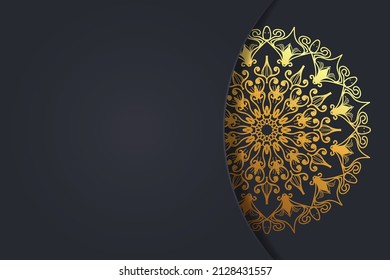 Lujoso estilo Mandala dorado patrón fondo