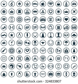 luxury 100 icons universal set for web and mobile
