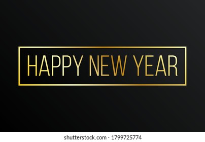 Luxury 2021 Happy New Year elegant design vector illustration of golden 2021 logo numbers on black background - perfect typography for 2021 save the date luxury designs and new year celebration invi.