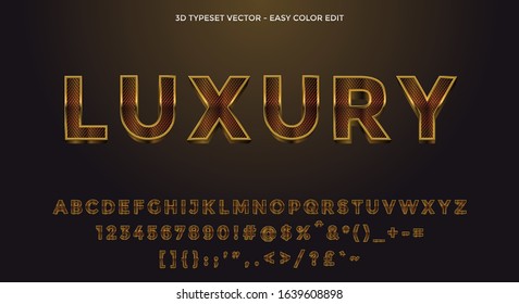 Luxury 3D Alphabet Completed With Numbers And Symbols
