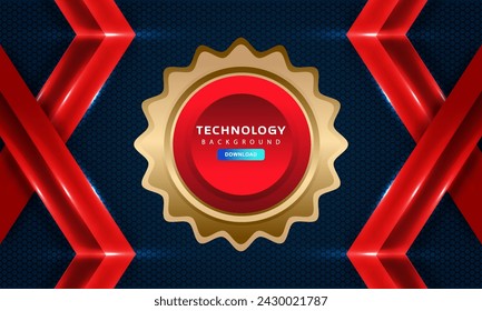 luxury 3D background with random shape layers and shining lines.