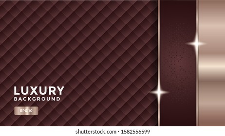 luxury 3d dark navy pink abstract background with bronze lines. overlapping layers isolated on textured background. Eps 10