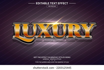 Luxury 3D editable text effect template