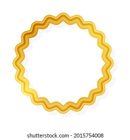 Luxury 3d gold frame isolated on white background. 
