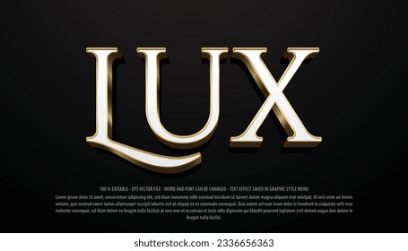 Luxury 3d style editable text effect use for logo and business brand