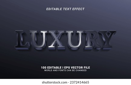 luxury 3d style text effect graphic style
