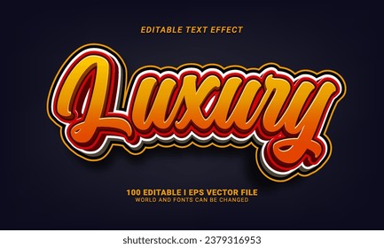 luxury 3d style text effect