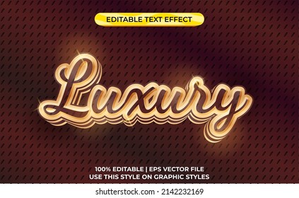 luxury 3d text effect with golded texture. typography template for gold object.
