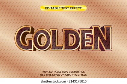 3D-Texteffekt mit goldener Textur. typografische Vorlage für goldenes Objekt.