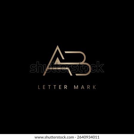 Luxury AB BA Monogram Logo Design, Elegant Lettermark Logo Template.