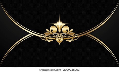 Fondo de baraja de lujo con elemento dorado