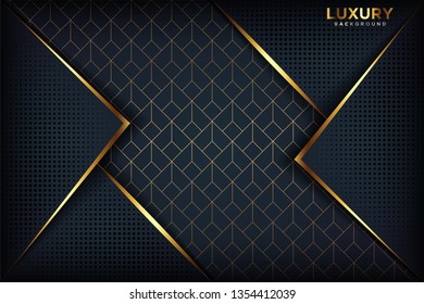 Luxury Abstract 3D background with a combination of luminous polygons in 3D style. Graphic design element. Elegant decoration. EPS 10 - Vector
